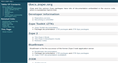 Desktop Screenshot of docs.zope.org